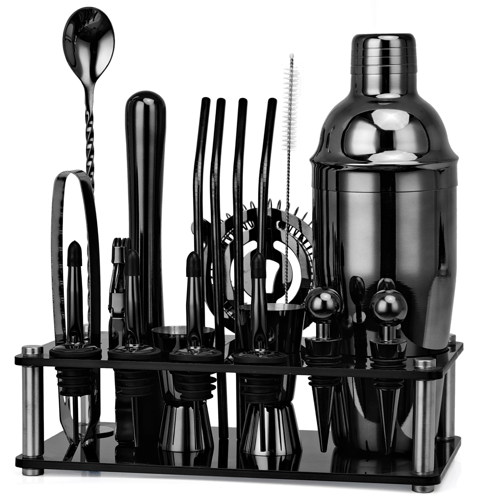 Boston Shaker Set - 20pcs Black/Rose Gold/Silver 800/750/600ml Boston Shakers