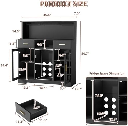 Mini Fridge Cabinet with Stora - огляд і ціна Home Bar And Cabinet