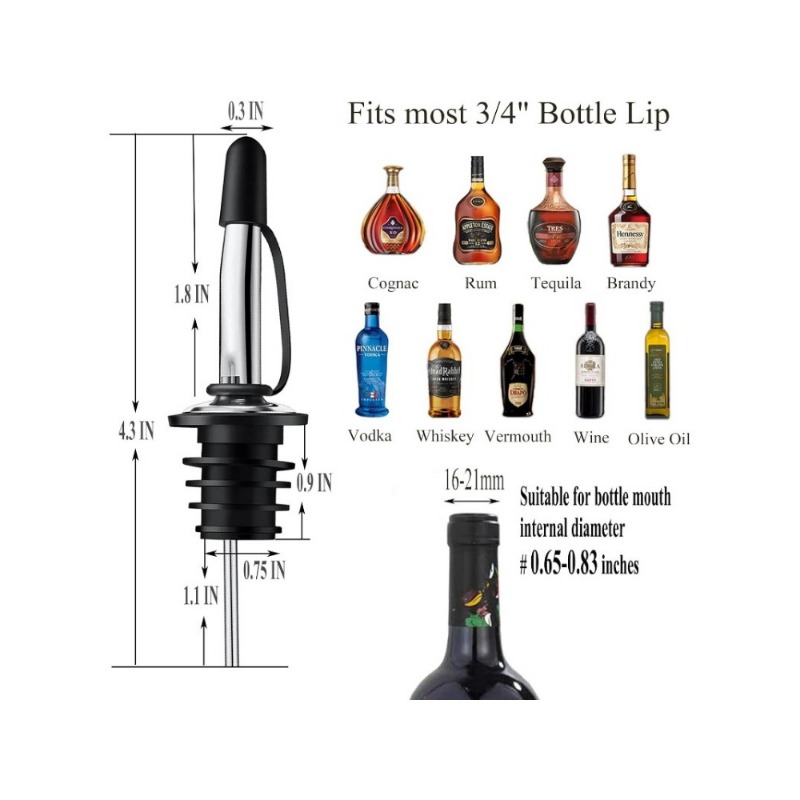 Liquor Pour Spout for Bottles, - огляд і ціна Speed Pourer Cap
