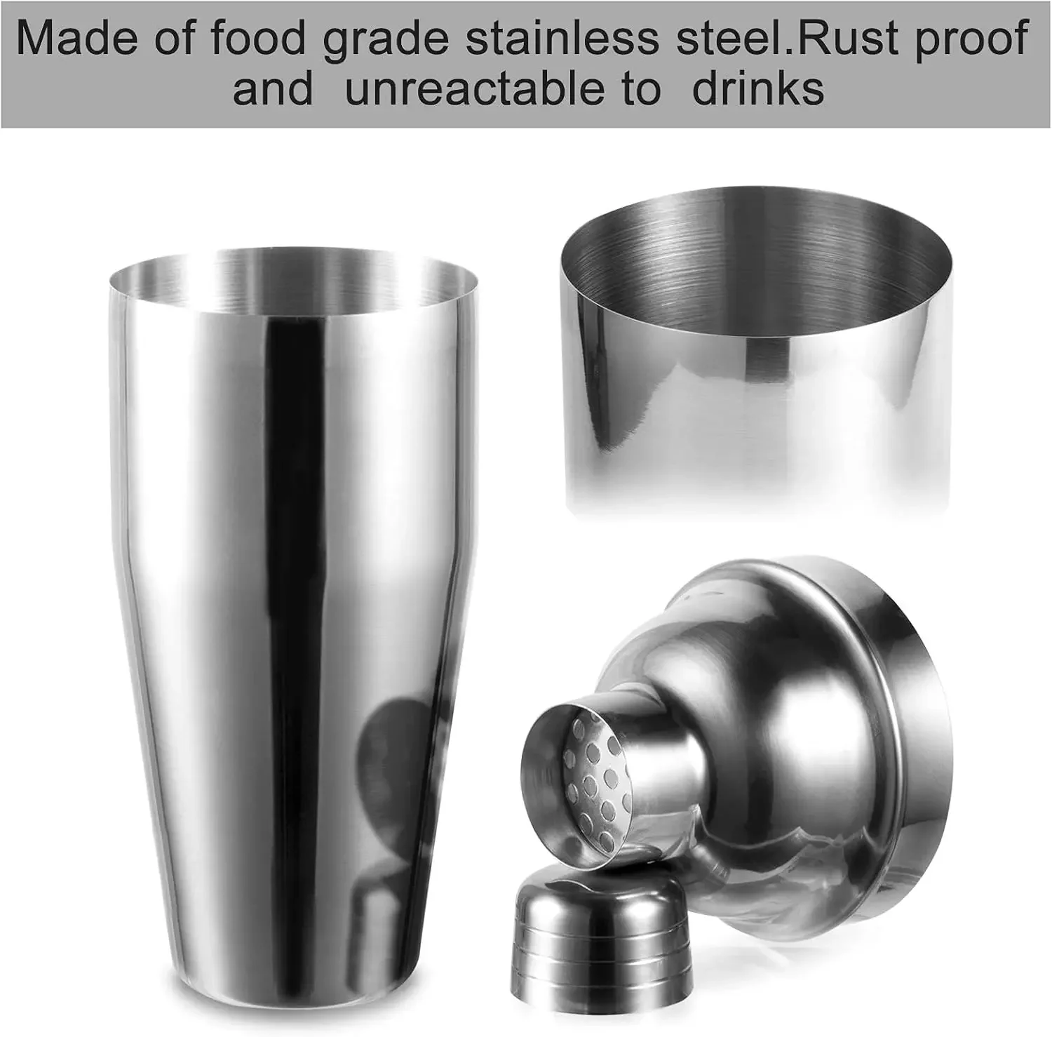 3/6pcs Cocktail Shaker Stainle - огляд і ціна Boston Shaker Set