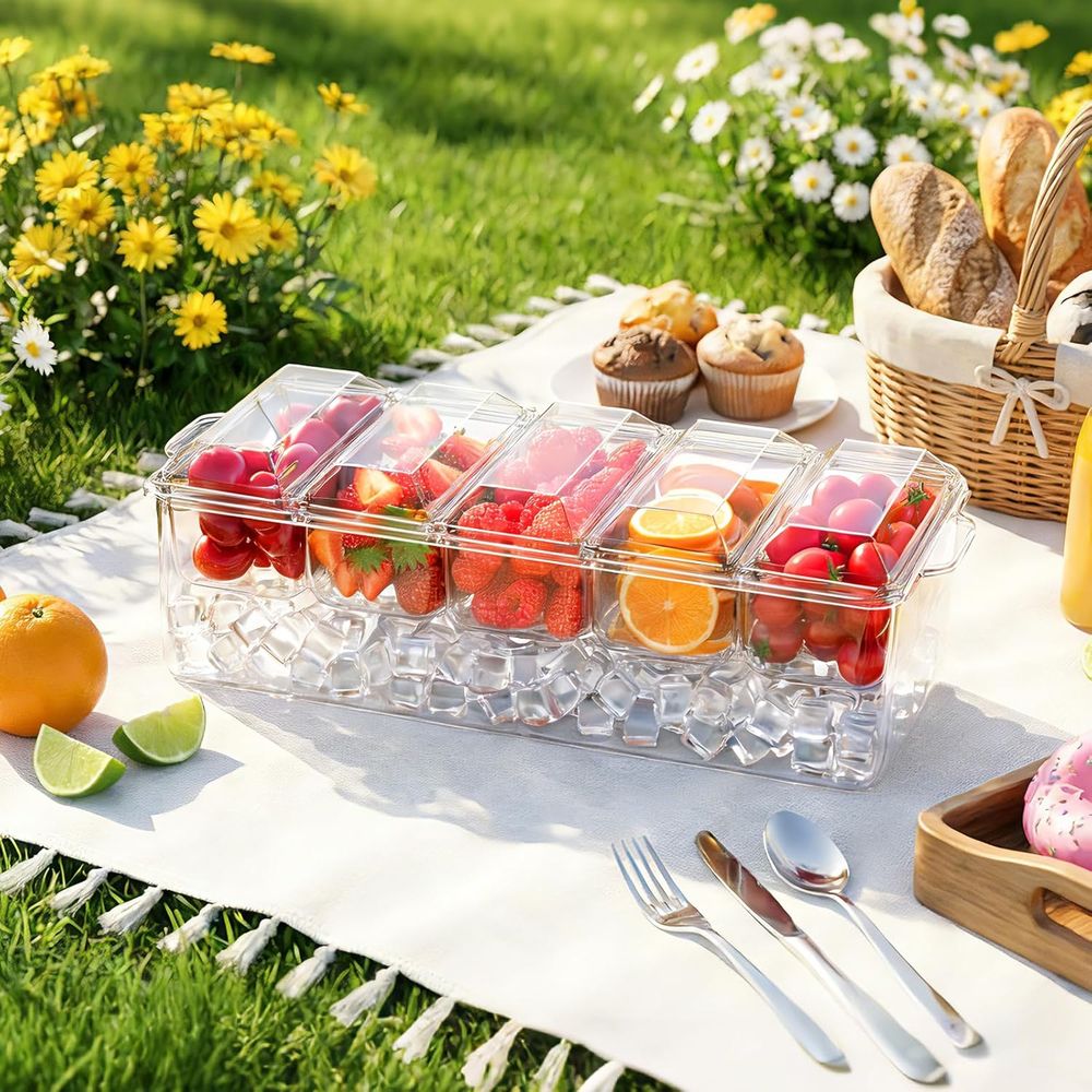 Condiment Tray, Chilled Server - огляд і ціна Garnish Tray Set