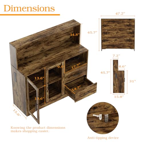Home Bar Cabinet with Adjustab - огляд і ціна Home Bar And Cabinet