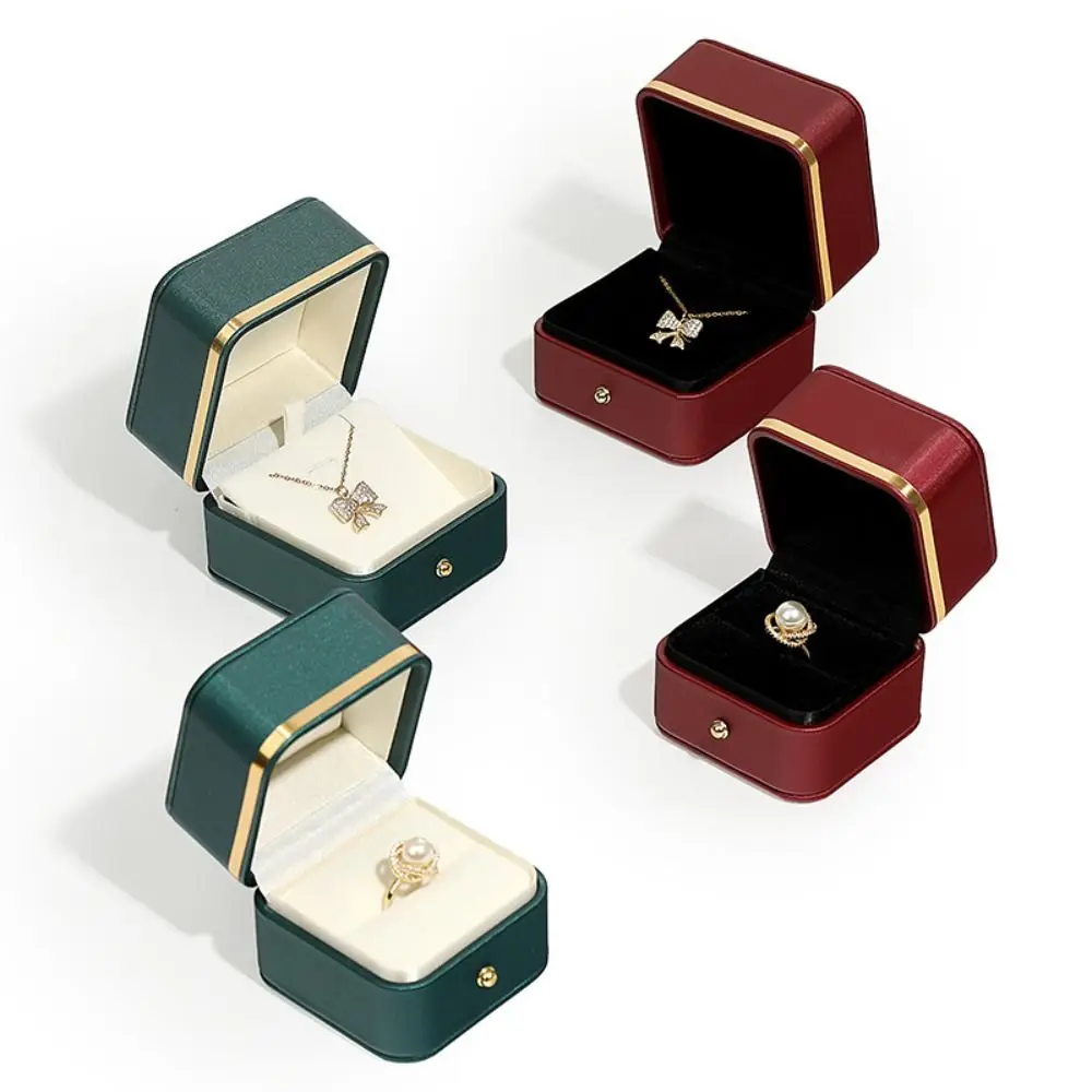 Fashion PU Leather Square Ring - огляд і ціна Bar Cart Gold