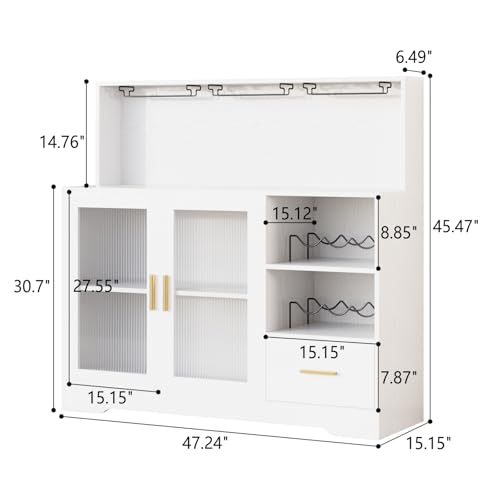 Wine Bar Cabinet with LED Ligh - огляд і ціна Home Bar And Cabinet