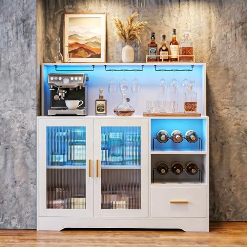 Wine Bar Cabinet with LED Ligh - огляд і ціна Home Bar And Cabinet
