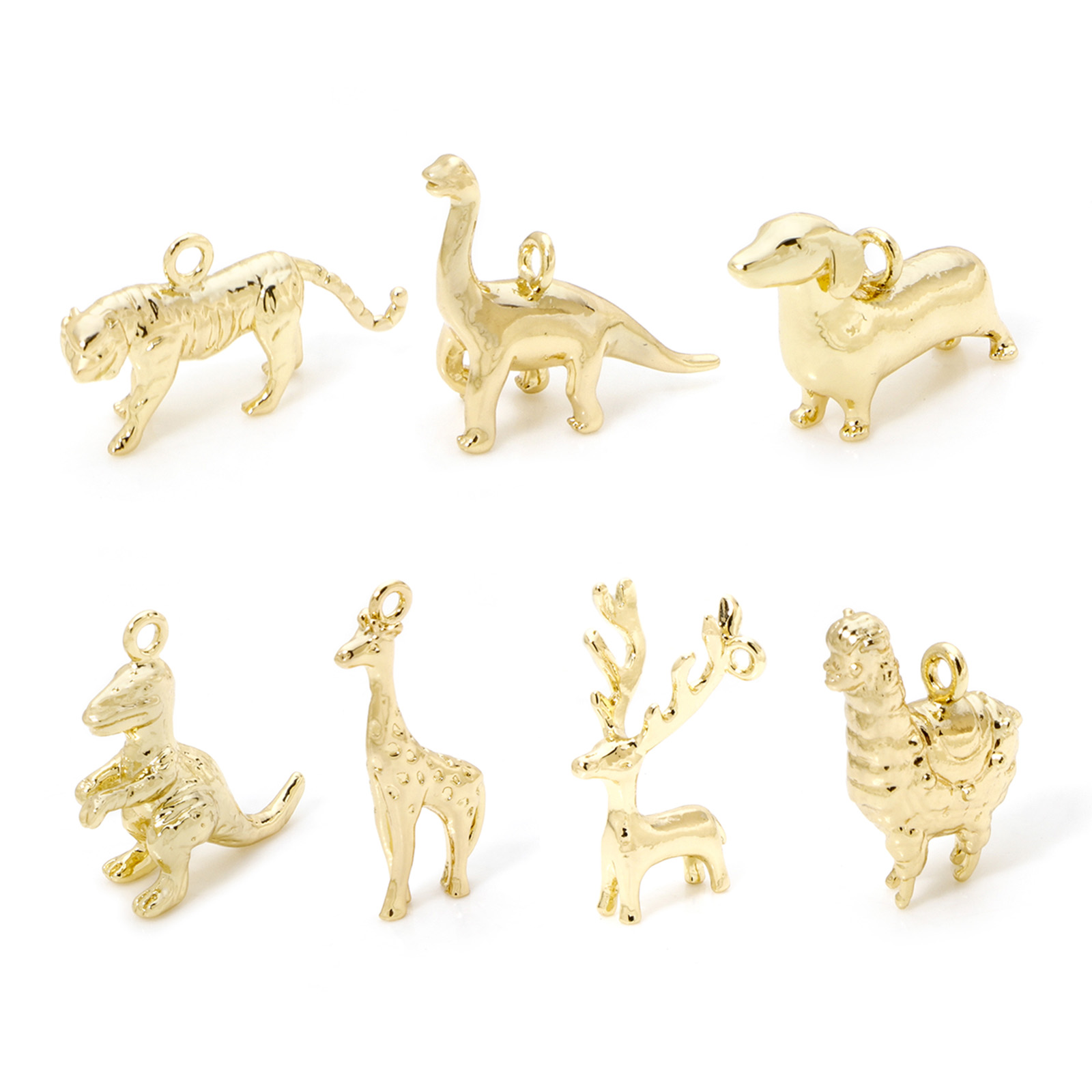 2pcs Animal Brass Charms 18k G - огляд і ціна Bar Cart Gold