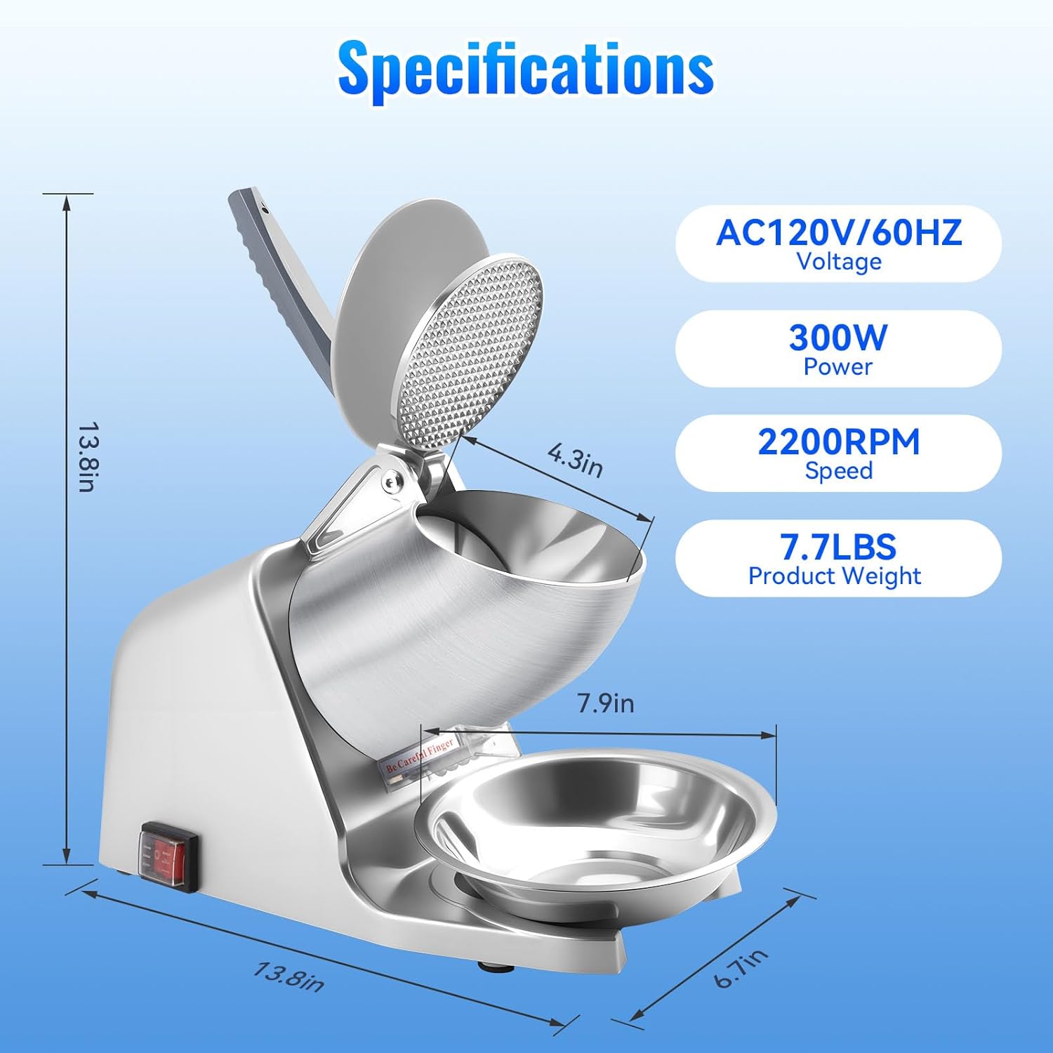 186lbs/h Dual Blade Ice Shaver - огляд і ціна Ice Pick Pick