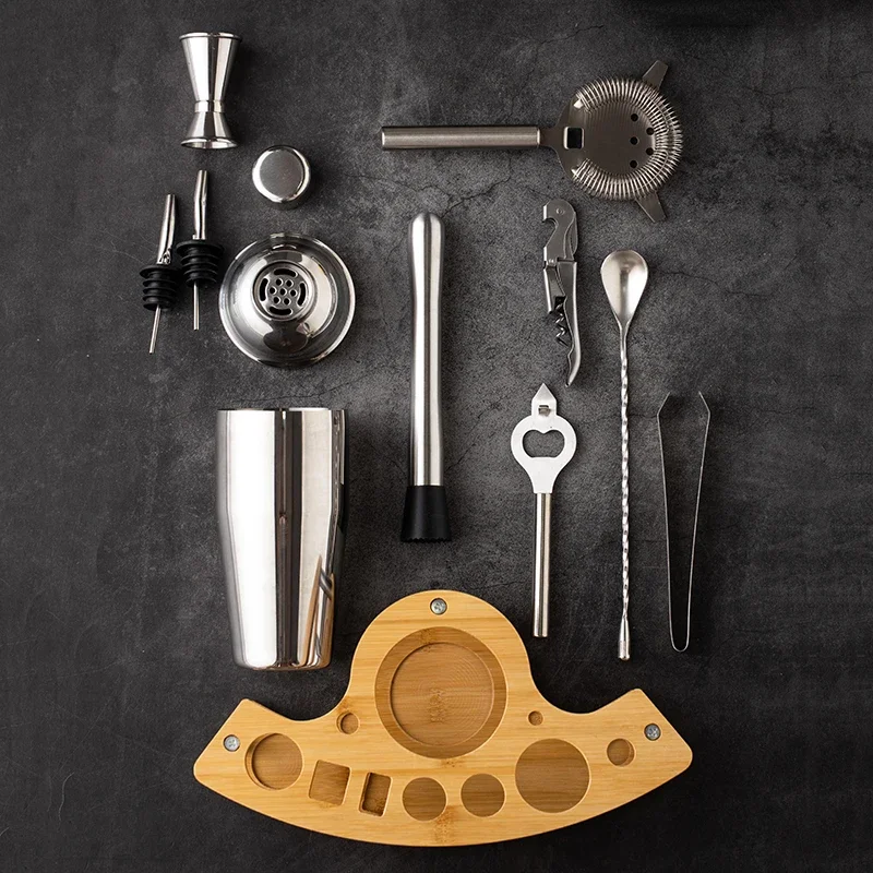 11pcs Stainless Steel Bartende - огляд і ціна Boston Shaker Set