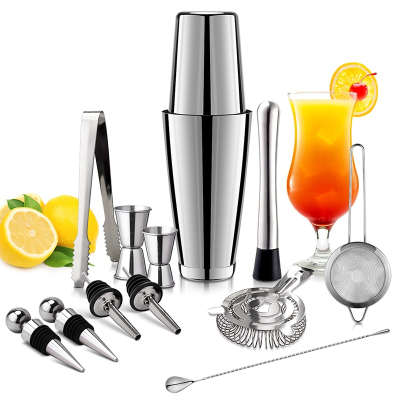 13Pcs/Set Stainless Steel Cock - огляд і ціна Boston Shaker Set
