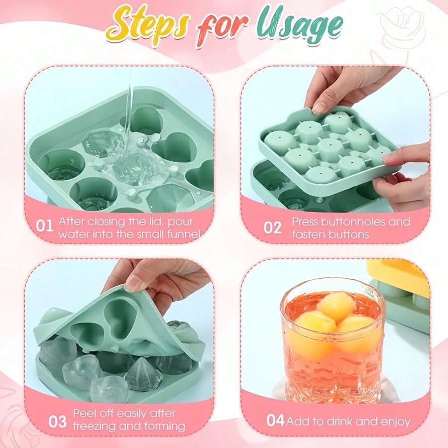 4pcs Rose Heart Diamond Ice Cu - огляд і ціна Citrus Juicer Bar